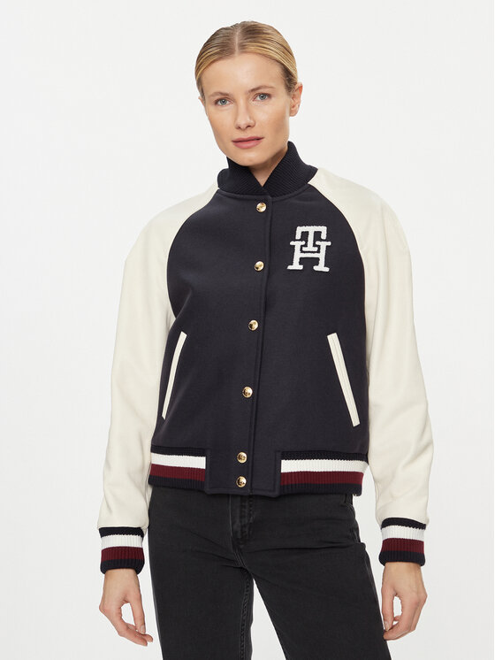 Tommy Hilfiger Bomber stila jaka WW0WW39152 Tumši zils Regular Fit