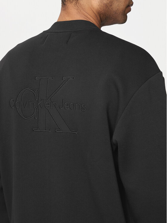 Calvin Klein Jeans Calvin Klein Jeans Μπλούζα Monologo J30J325915 Μαύρο Relaxed Fit