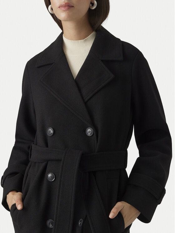 Vero Moda Vero Moda Демісезонний плащ Fortuneaya 10289870 Чорний Regular Fit