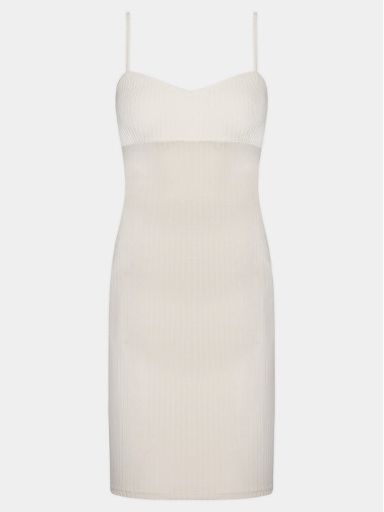 Brave Soul Brave Soul Sommerkleid LDRJ-248LANA Écru Straight Fit
