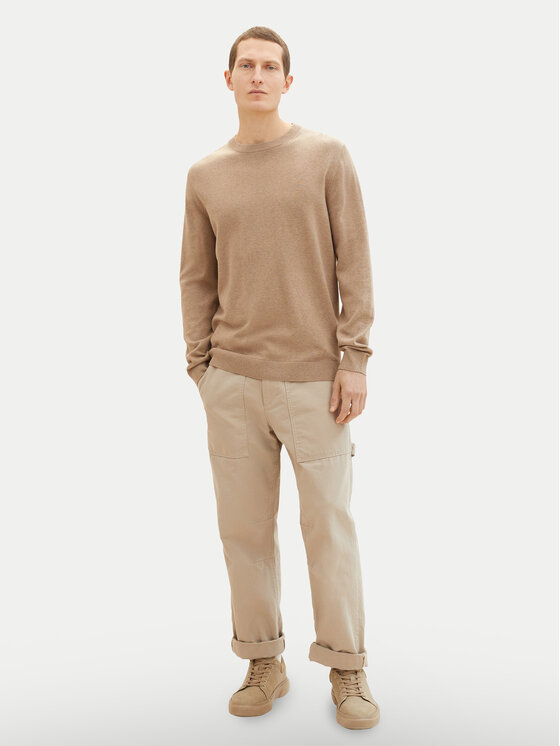 Tom Tailor Tom Tailor Sweter 1038426 Beżowy Regular Fit