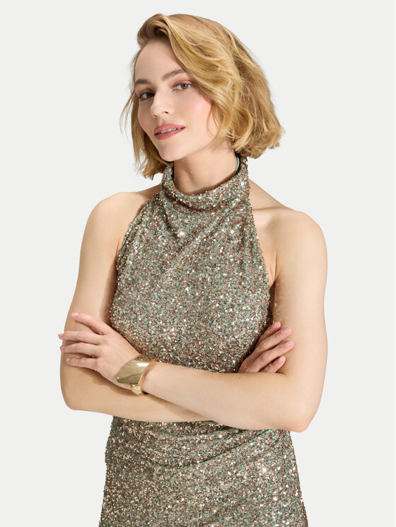 Swing Swing Večerna obleka 5AK13400 Zelena Regular Fit