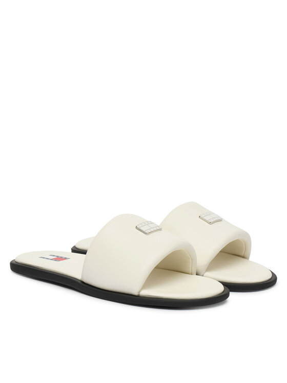 Tommy Jeans Tommy Jeans Pantoletten Tjw Soft Padded Casual Slide EN0EN02950 Weiß