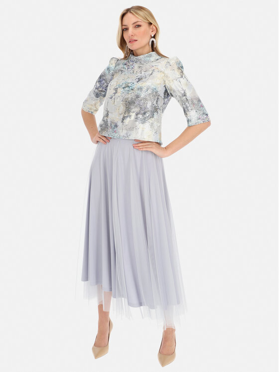 L’AF L’AF Spódnica maxi Gamma Szary Regular Fit