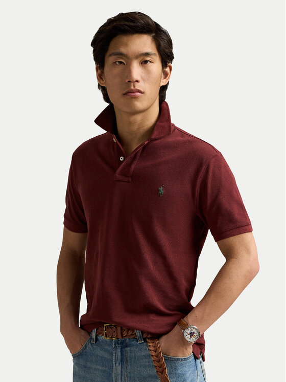 Polo Ralph Lauren Męskie Polo, rozmiar M, Bordowe, 710536856457
