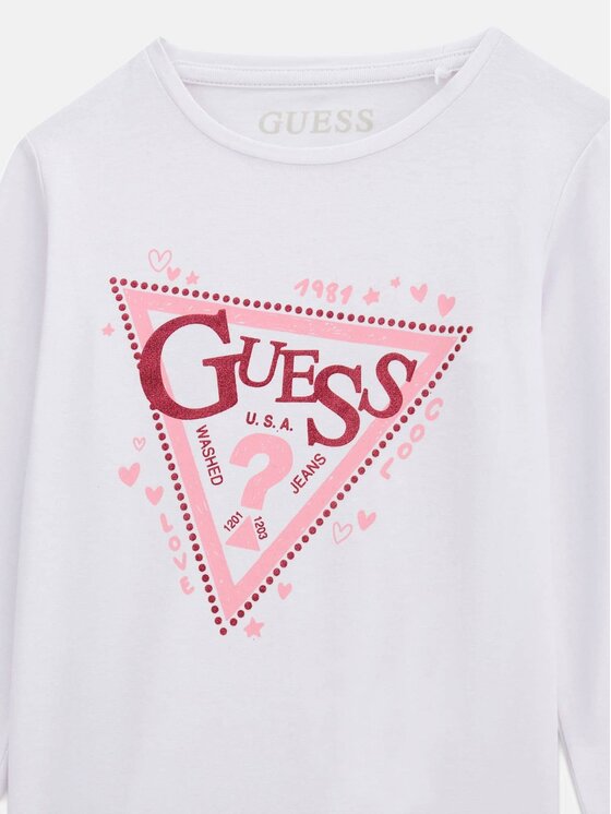 Guess Kids Guess Kids T-Shirt 183028 Biały Classic Fit