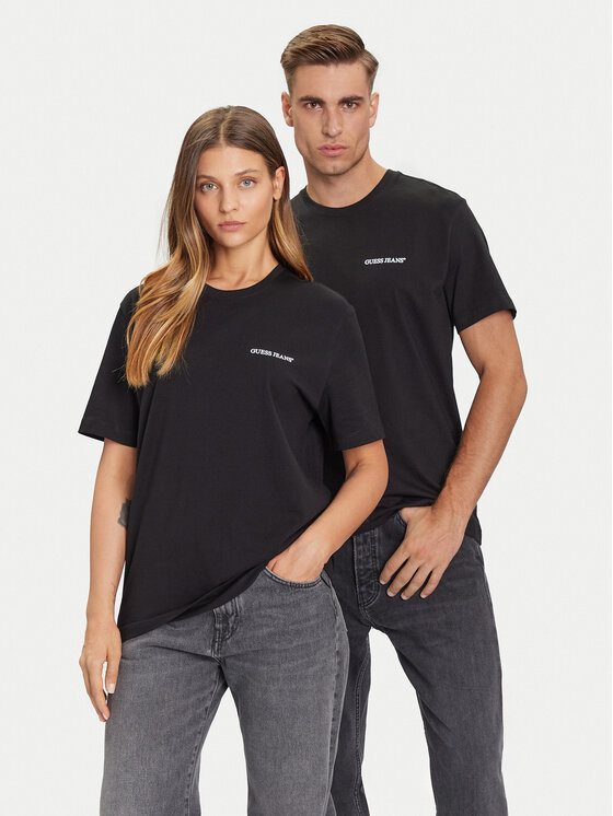 Guess Jeans Guess Jeans Tricou M5BI78 K8FQ4 Negru Regular Fit