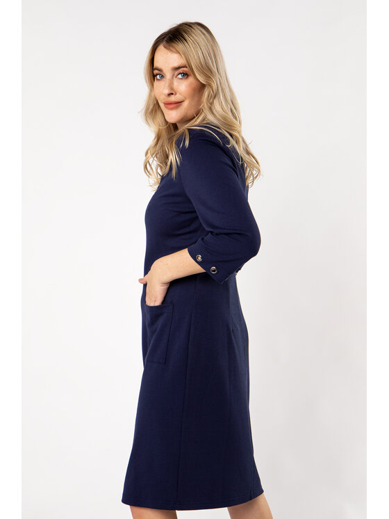 QUIOSQUE QUIOSQUE Každodenné šaty POLY DRESS Tmavomodrá Regular Fit