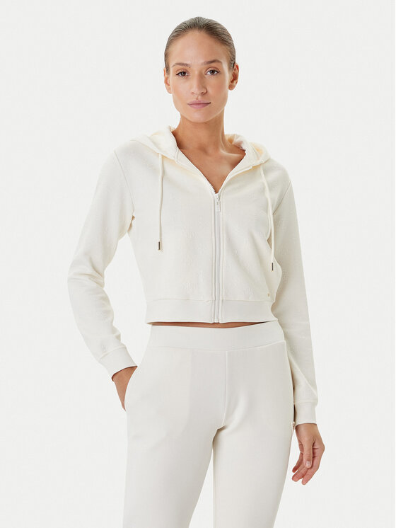 Guess Bluza V5YQ06 KBSL2 Écru Regular Fit