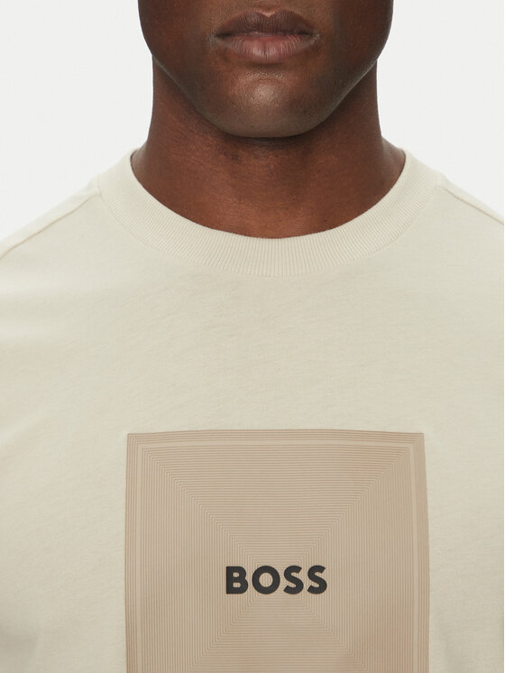 BOSS BOSS Majica Logo 50538096 Bež Regular Fit