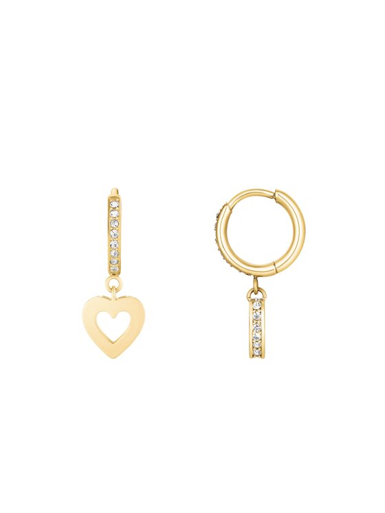 Rosefield Rosefield Kolczyki DIAMOND HEARTS Złoty