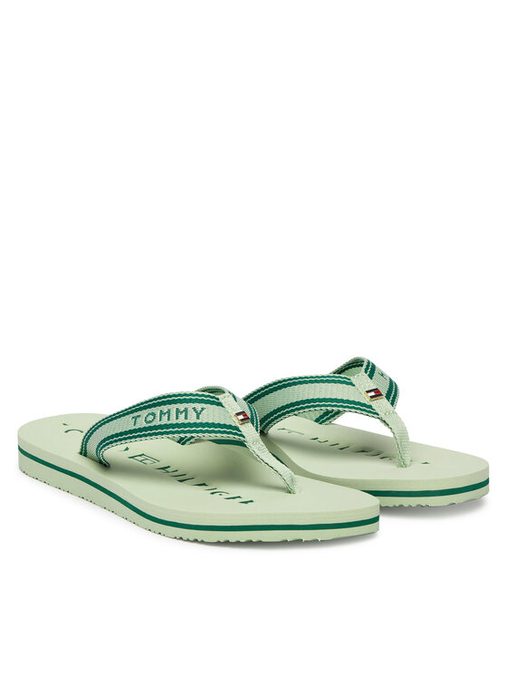 Tommy Hilfiger Tommy Hilfiger Žabky Th Webbing Summer Sandal FW0FW09193 Zelená