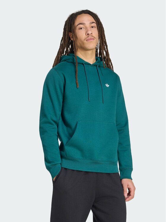 adidas adidas Felpa Trefoil Essentials KV9317 Verde scuro Regular Fit