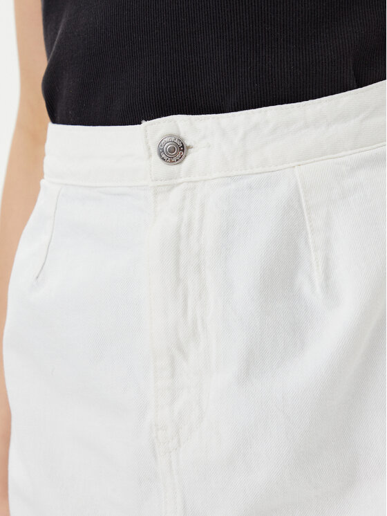 Calvin Klein Jeans Calvin Klein Jeans Džínová sukně J20J225194 Bílá Regular Fit