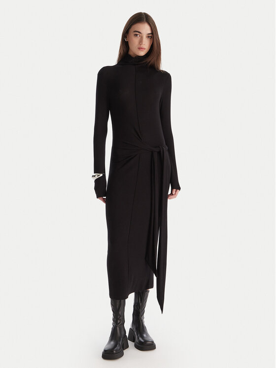 Patrizia Pepe Patrizia Pepe Kötött ruha 2A2958 J337 Fekete Regular Fit