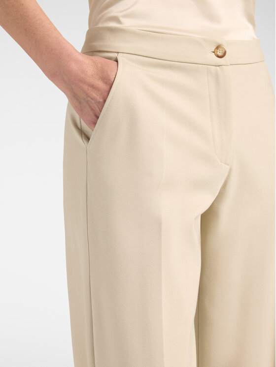 Elena Mirò Elena Mirò Spodnie materiałowe P800P000575N052 Kremowy Slim Fit