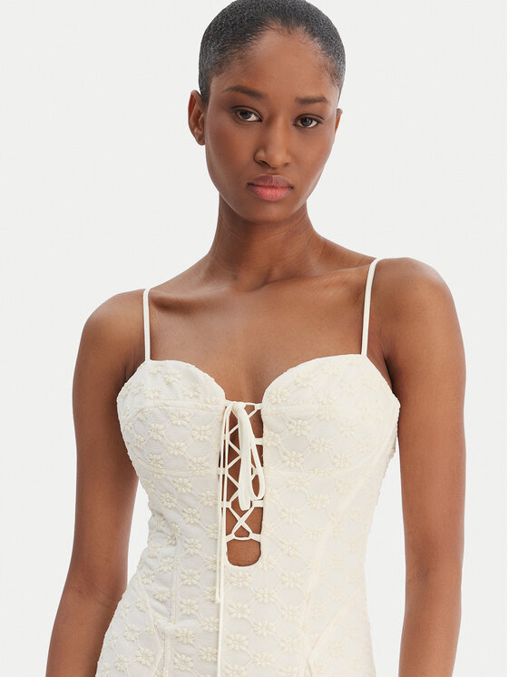 Bardot Bardot Sukienka koktajlowa Delaney 59928DB Beżowy Regular Fit