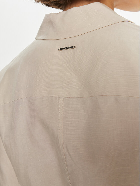 Calvin Klein Calvin Klein Rochie tip cămașă K20K206697 Bej Relaxed Fit