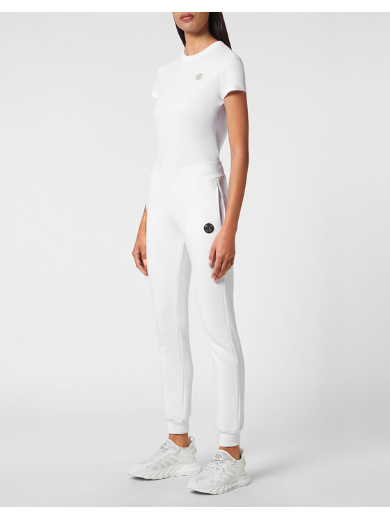 Plein Sport Plein Sport Joggers kalhoty 743 Bílá Regular Fit