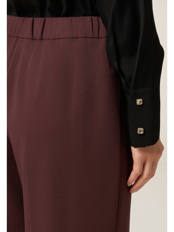 Oltre Oltre Pantaloni di tessuto P274J002362N036 Bordeaux Baggy Fit
