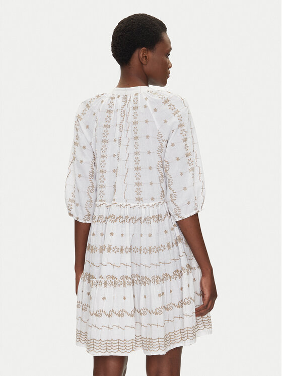 Iconique Iconique Φόρεμα καλοκαιρινό IC25-016 Λευκό Relaxed Fit