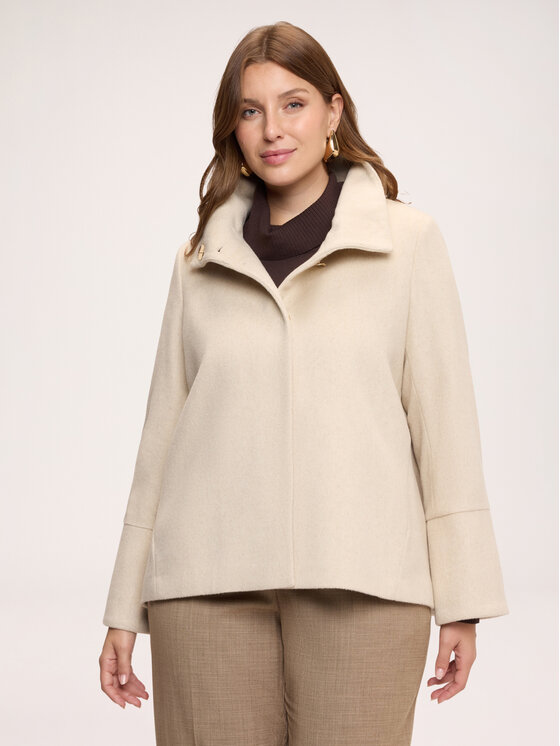 Fiorella Rubino Fiorella Rubino Cappotto invernale 8055T100417N011 Bianco Flared Fit