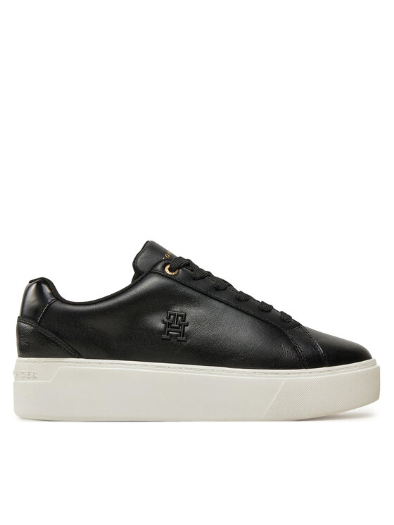 Tommy Hilfiger Sneakersy Th Platform Court Sneaker FW0FW08614 Čierna
