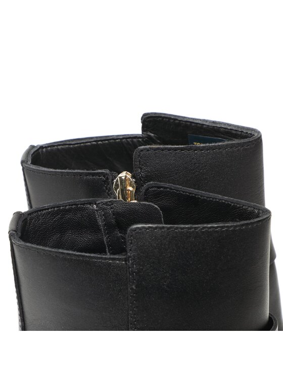 Tommy Hilfiger Tommy Hilfiger Botine Belt Heeled FW0FW06766 Negru