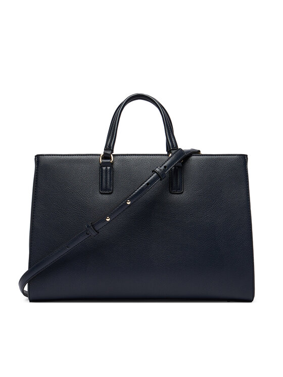 Tommy Hilfiger Tommy Hilfiger Ročna torba Th Daily Satchel Corp AW0AW18644 Mornarsko modra