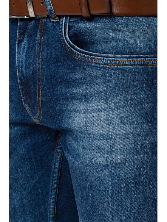 Lancerto Lancerto Jeansy Hunter Granatowy Slim Fit
