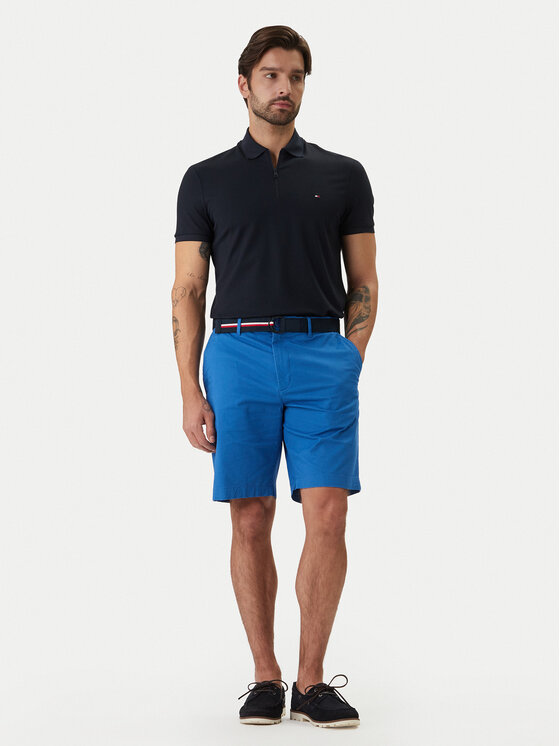 Tommy Hilfiger Tommy Hilfiger Komplektas šortai ir diržas Denton MW0MW42349 Mėlyna Slim Fit