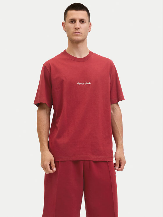 Jack&Jones Jack&Jones Majica Norrebro 12282892 Rdeča Relaxed Fit