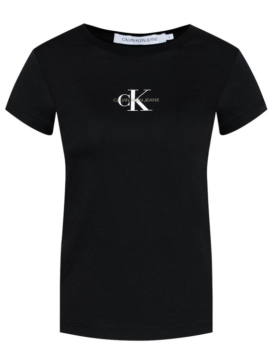 Calvin Klein Jeans Marškinėliai J20J216577 Juoda Slim Fit • Modivo.lt