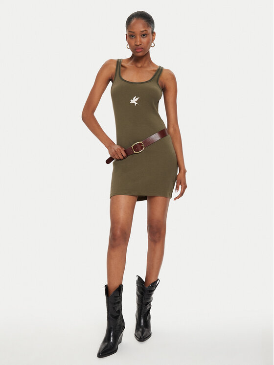 One Teaspoon One Teaspoon Letné šaty 26495C Zelená Slim Fit