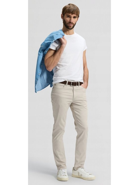 Lee Lee Spodnie materiałowe Slim Fit MVP XM Extreme Motion Beżowy Slim Fit