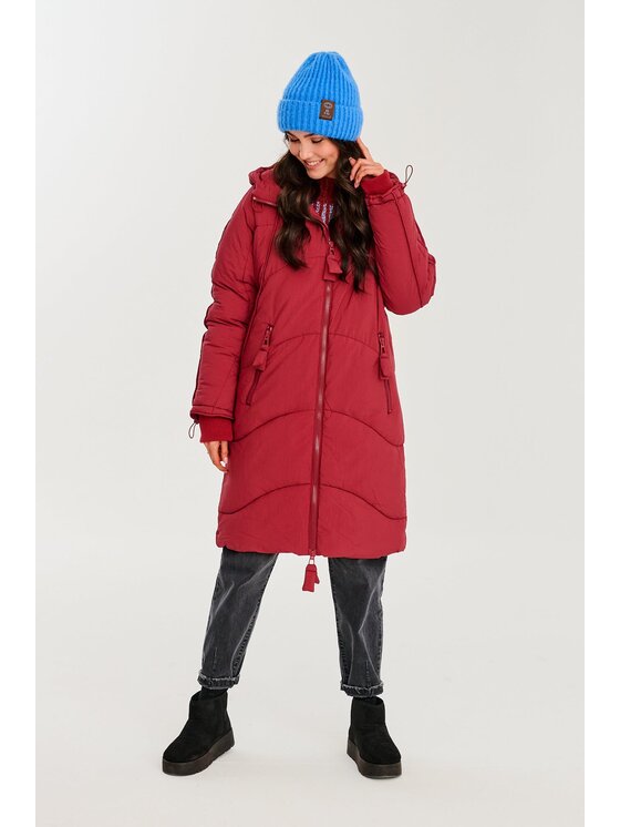 NAOKO NAOKO Kurtka zimowa Montreal Ruby Dream Bordowy Regular Fit