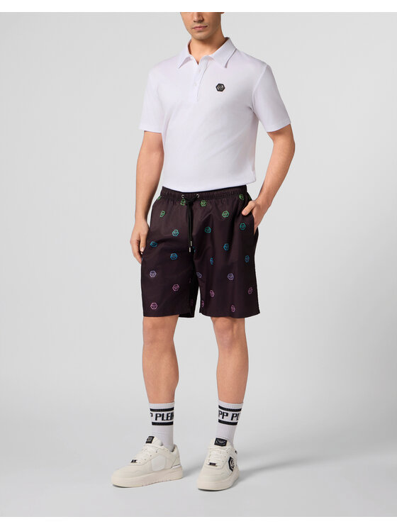 PHILIPP PLEIN PHILIPP PLEIN Szorty sportowe 29883 Czarny Jogger Fit