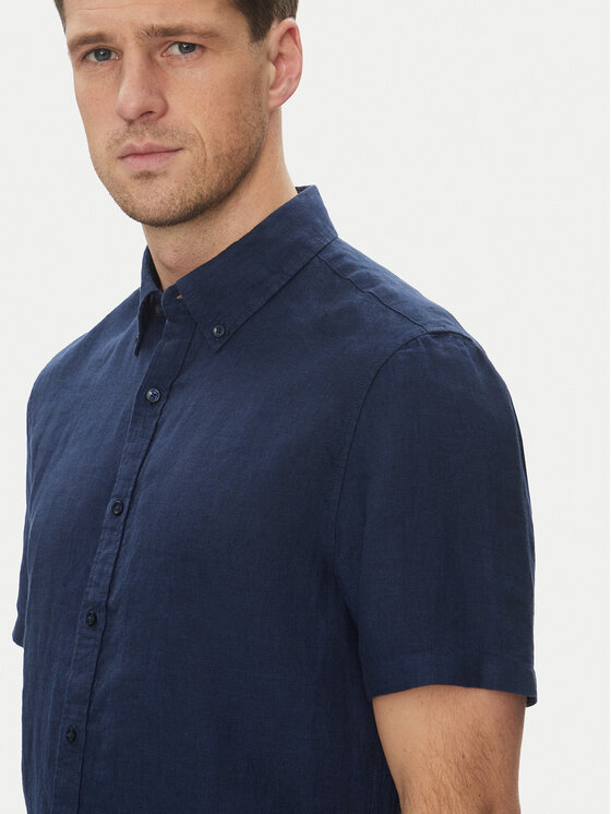 Michael Kors Michael Kors Cămașă CS1400I4YT Bleumarin Slim Fit