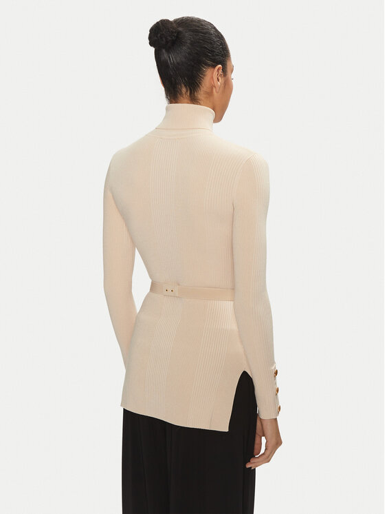 Elisabetta Franchi Elisabetta Franchi Rollkragenpullover MK-11B-46E2-V350 Beige Regular Fit