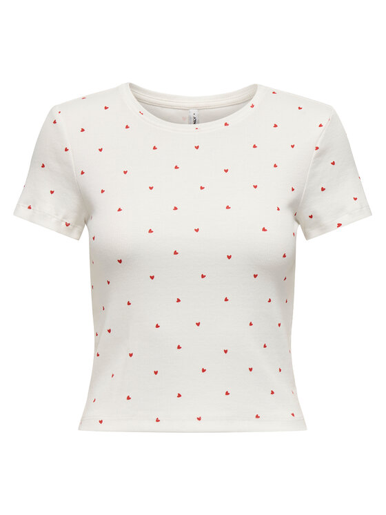 ONLY ONLY Póló Fenja 15347986 Fehér Slim Fit