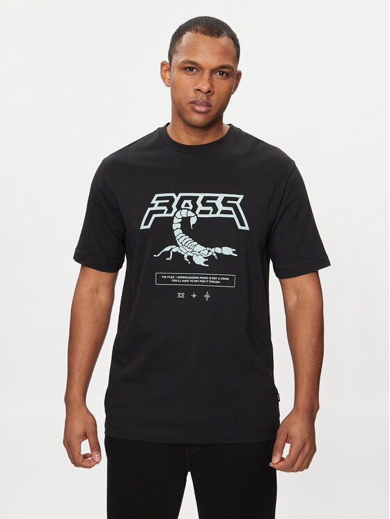 Boss T-krekls TeScorpion 50510648 Melns Regular Fit