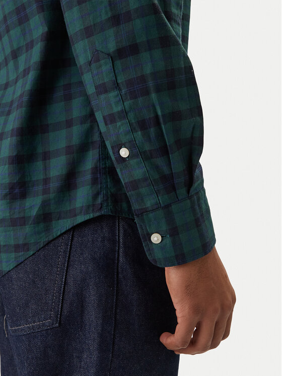 Tommy Hilfiger Tommy Hilfiger Риза MW0MW41493 Зелен Regular Fit