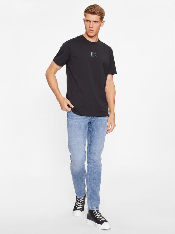 Karl Lagerfeld Jeans T-Shirt 235D1709 Schwarz Regular Fit CN8745