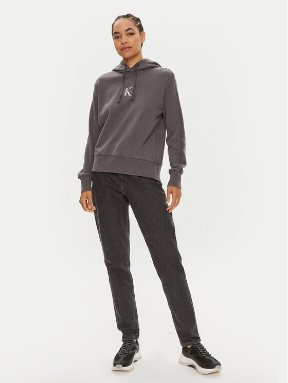 Calvin Klein Jeans Calvin Klein Jeans Pulóver Monologo J20J223534 Szürke Regular Fit