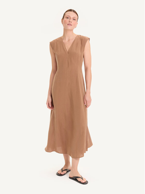 KMX KMX Sukienka letnia 924600005 Brązowy Fitted Fit