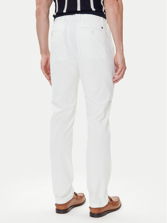 Tommy Hilfiger Tommy Hilfiger Чино панталони Denton Essential MW0MW40262 Бял Straight Fit