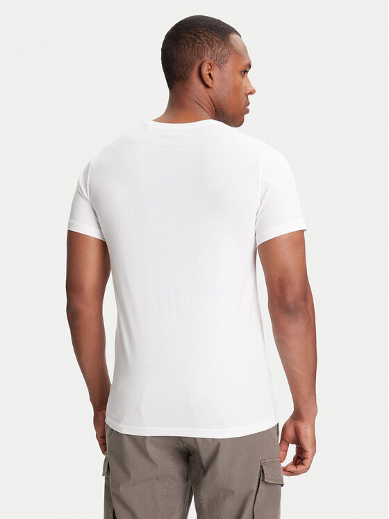 G-Star Raw G-Star Raw T-Shirt Finger Print Burger D26041-C506 Biały Regular Fit
