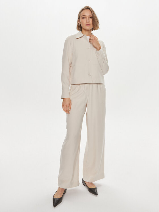 Marc Aurel Marc Aurel Spodnie materiałowe 1688 1003 93282 Écru Regular Fit