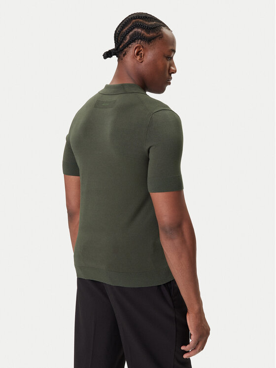 HUGO HUGO Тениска с яка и копчета San Peter-CV 50536672 Зелен Regular Fit