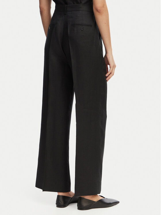 Weekend Max Mara Weekend Max Mara Riidest püksid Malizia 2615131112 Must Regular Fit